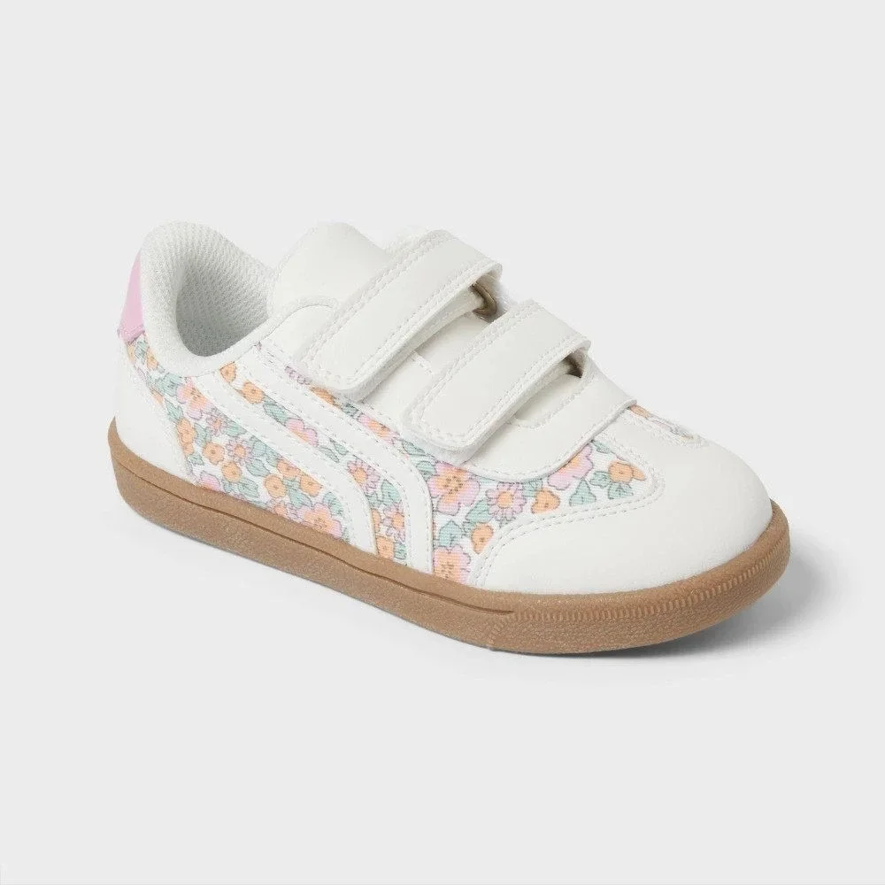 Toddler Girl Dakota Floral Sneakers by Cat & Jack White Size 9 New With Tags